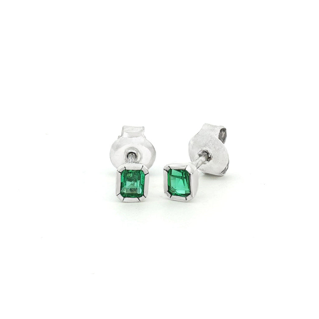 ARETES ESMERALDA CUADRADOS