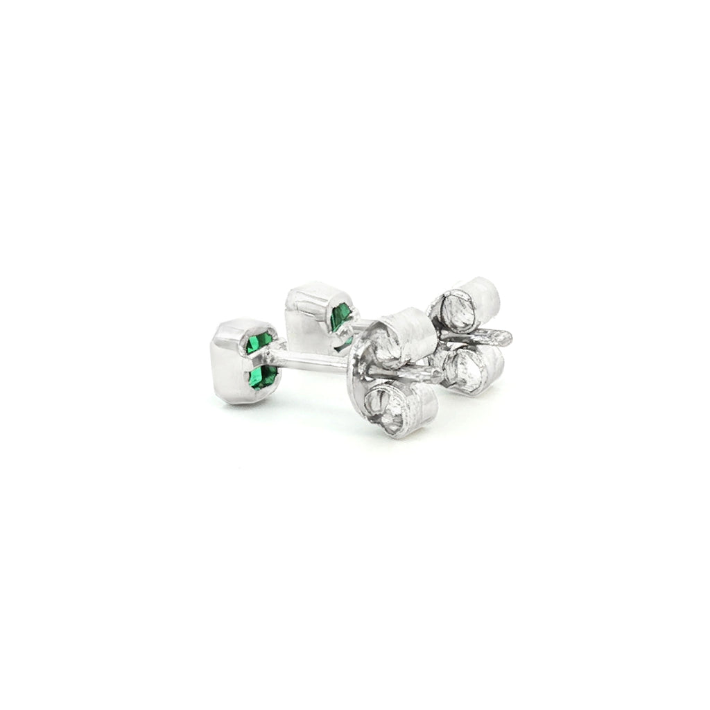 ARETES ESMERALDA CUADRADOS