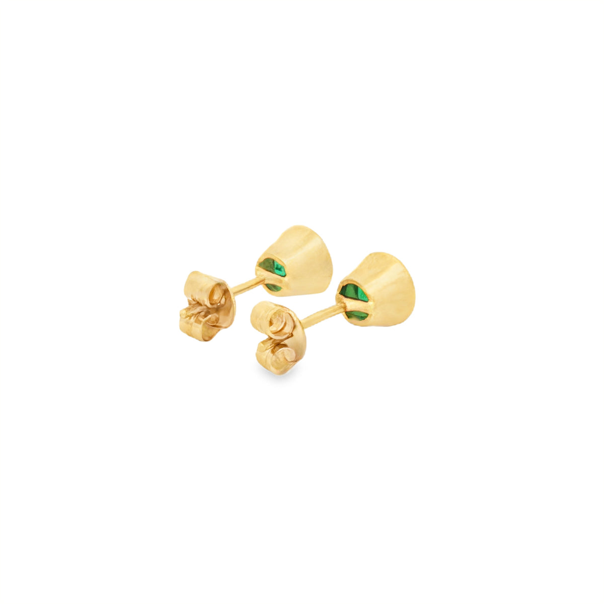 ARETES ESMERALDAS REDONDAS