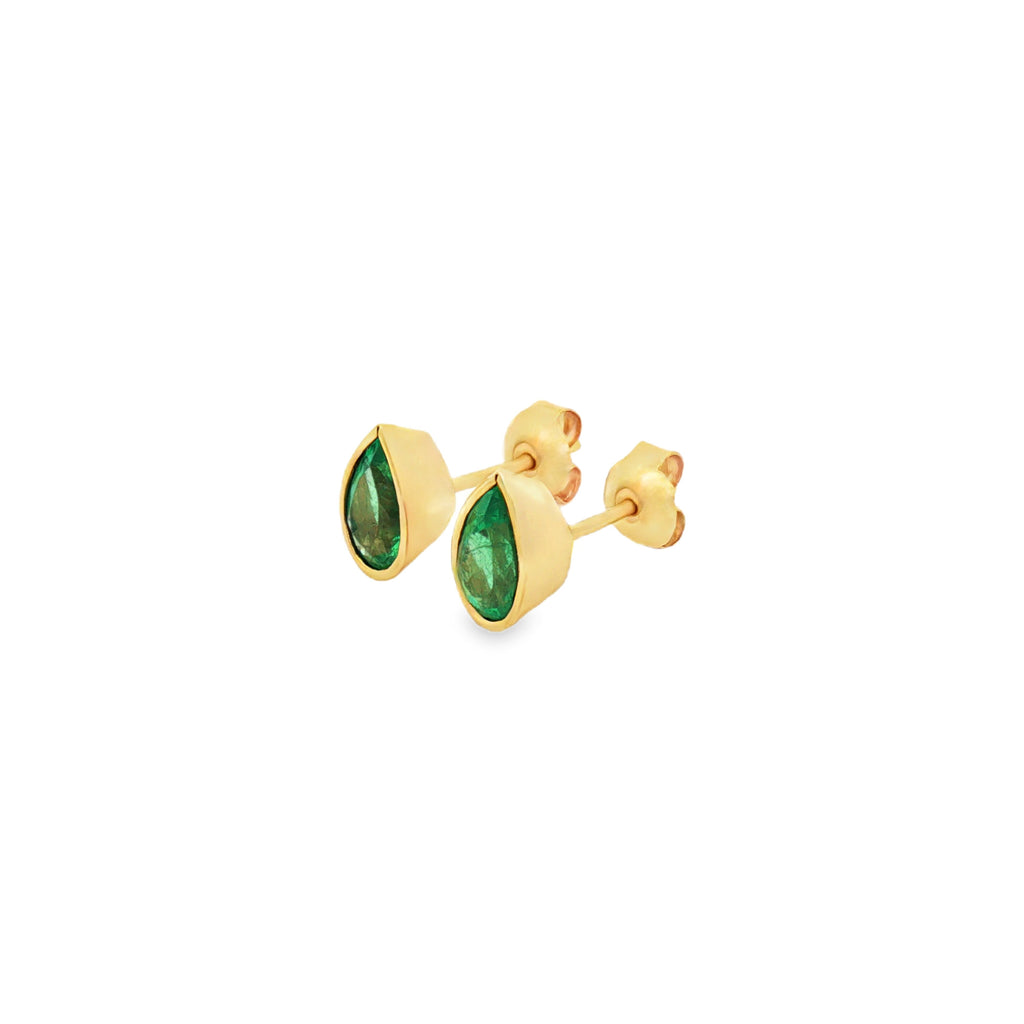 ARETES GOTA DE ESMERALDAS