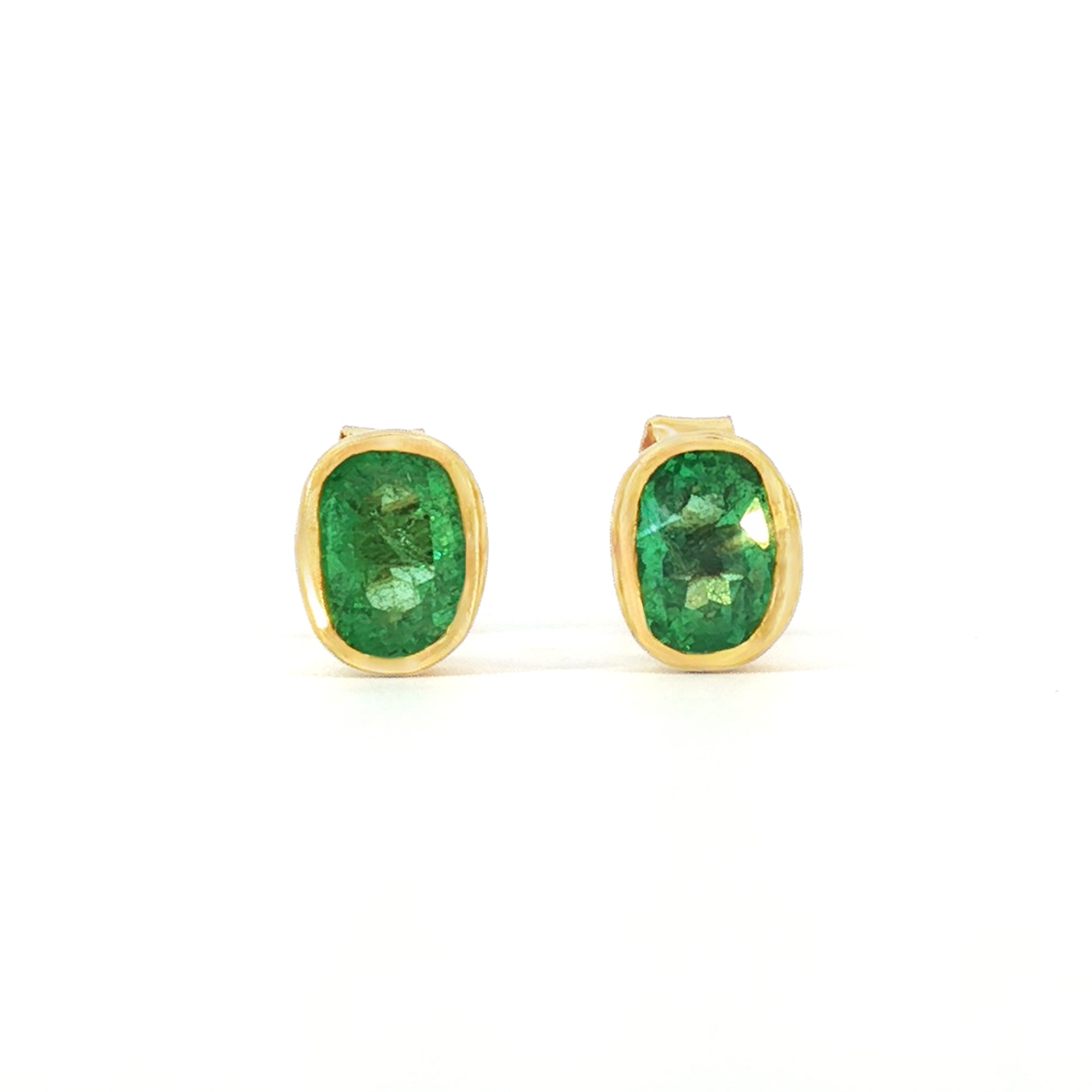 ARETES ESMERALDA OVAL