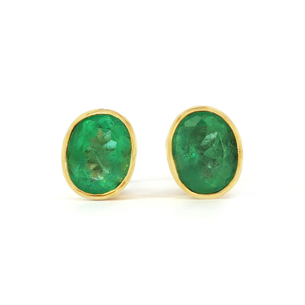 ARETES ESMERALDA OVAL