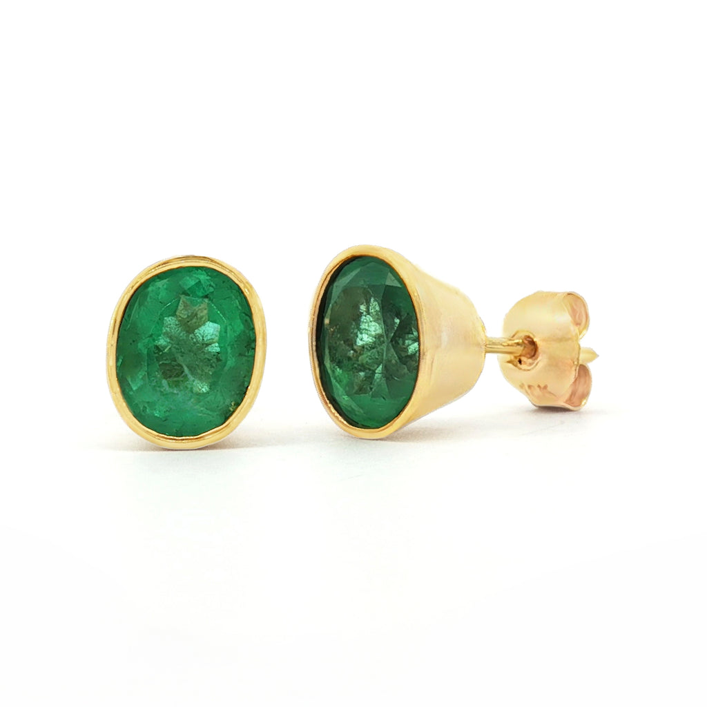 ARETES ESMERALDA OVAL