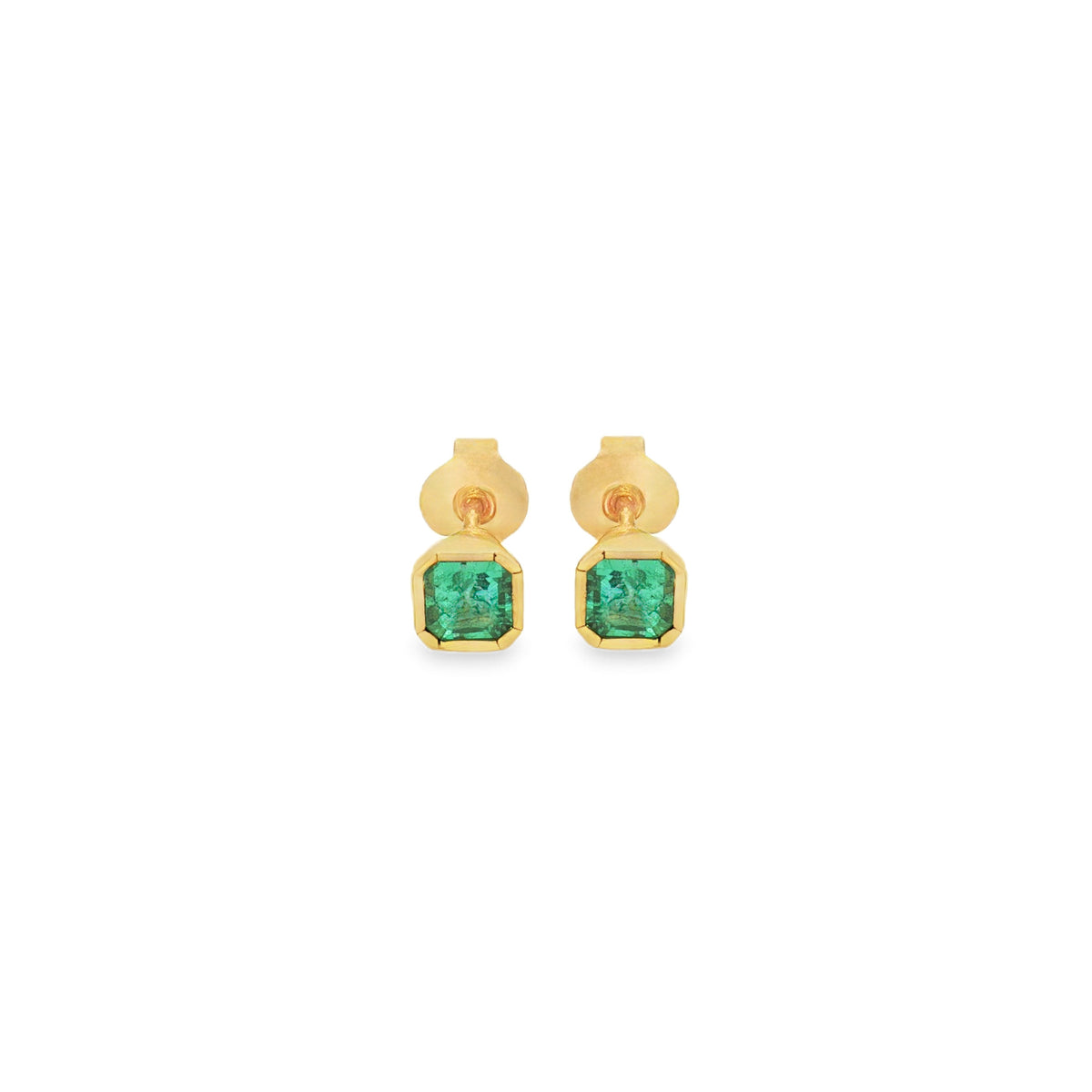 ARETES CUADRADOS DE ESMERALDAS