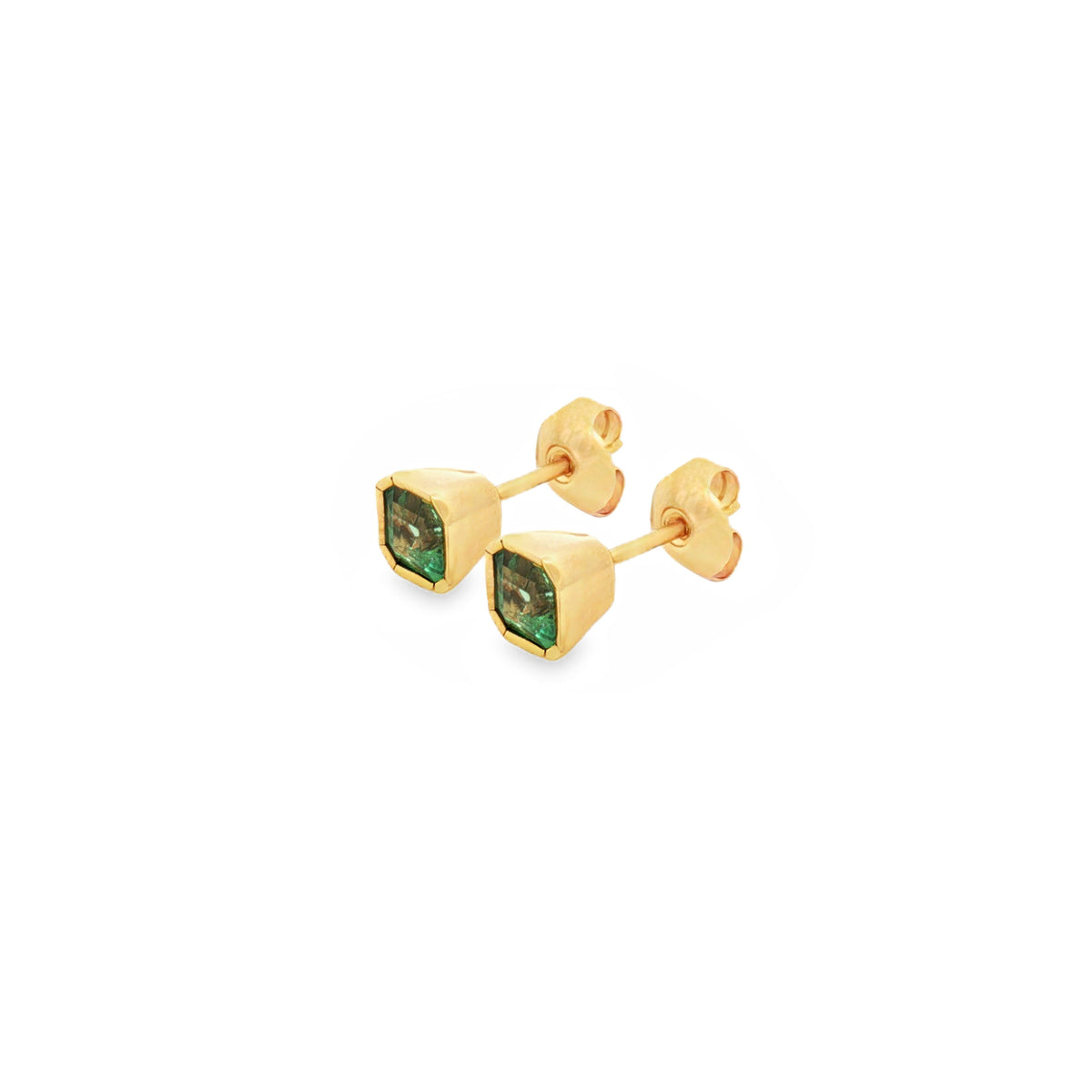 ARETES CUADRADOS DE ESMERALDAS