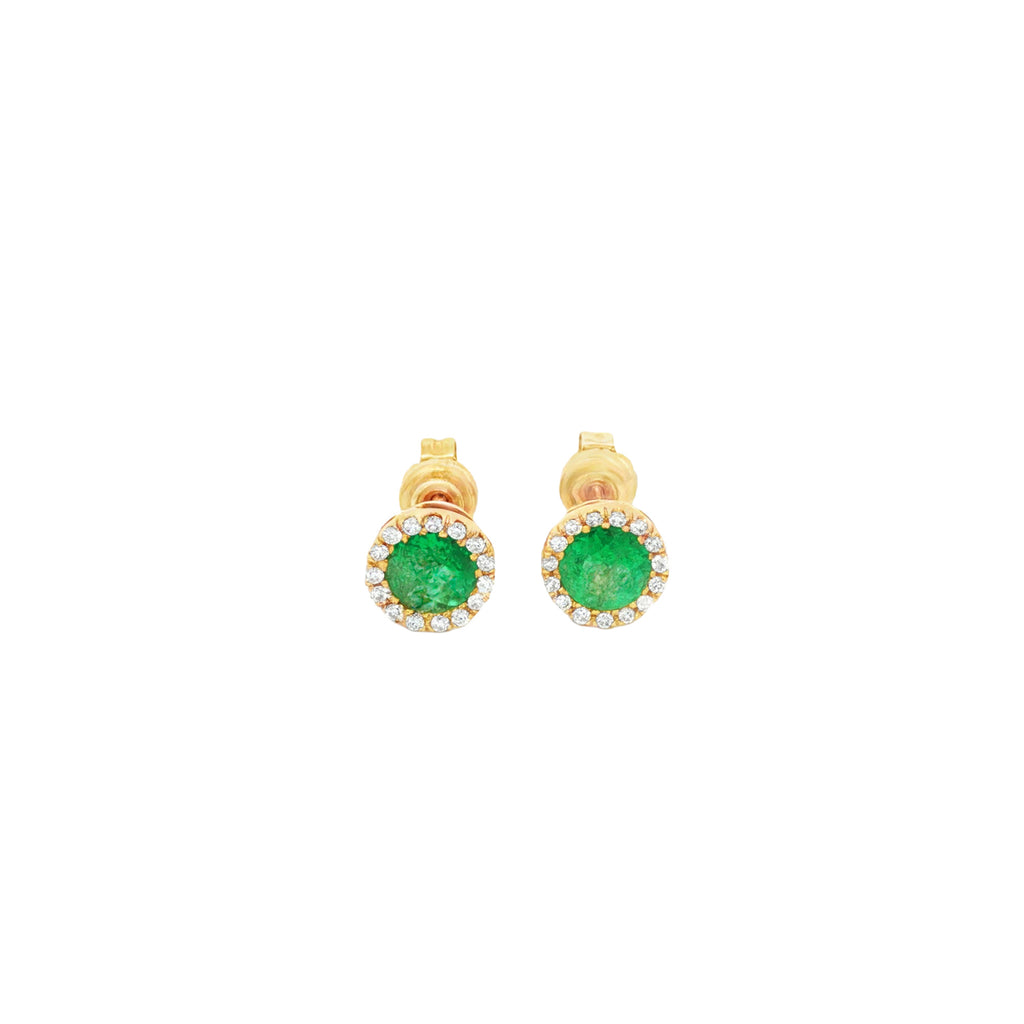 ARETES ESMERALDAS Y DIAMANTES