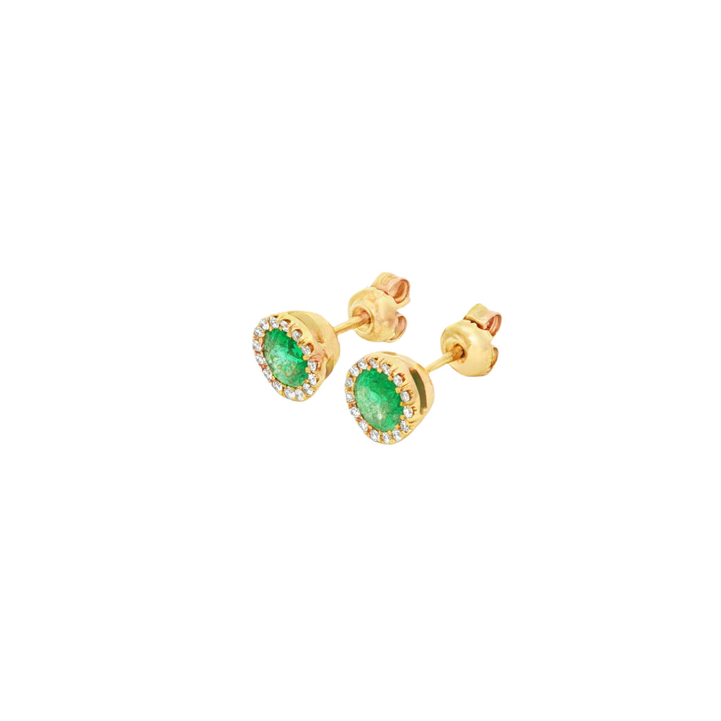 ARETES ESMERALDAS Y DIAMANTES