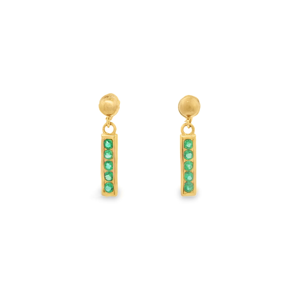ARETES LARGOS CON ESMERALDAS