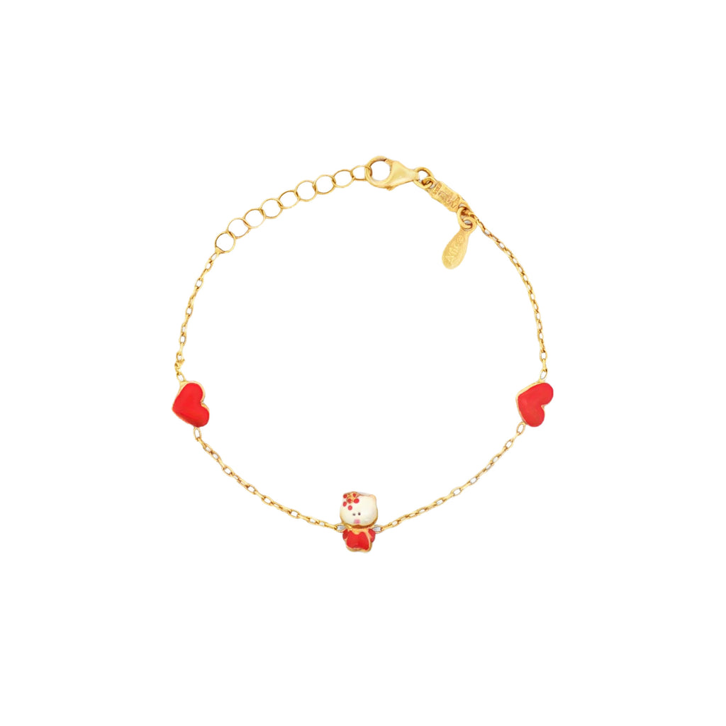 PULSERA BEBÉ CORAZONES ROJOS