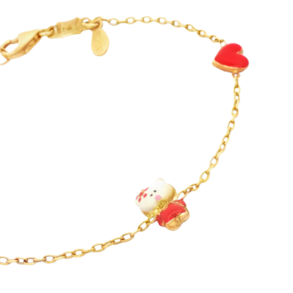 PULSERA BEBÉ CORAZONES ROJOS