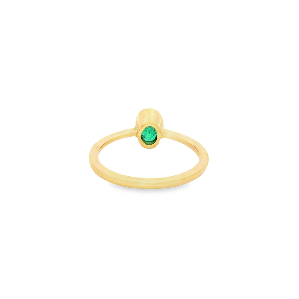 ANILLO SOLITARIO CON ESMERALDA
