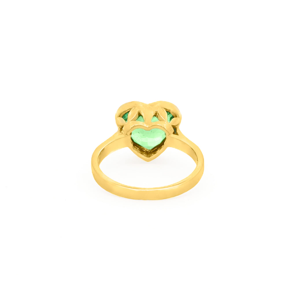 ANILLO ESMERALDA CORAZÓN