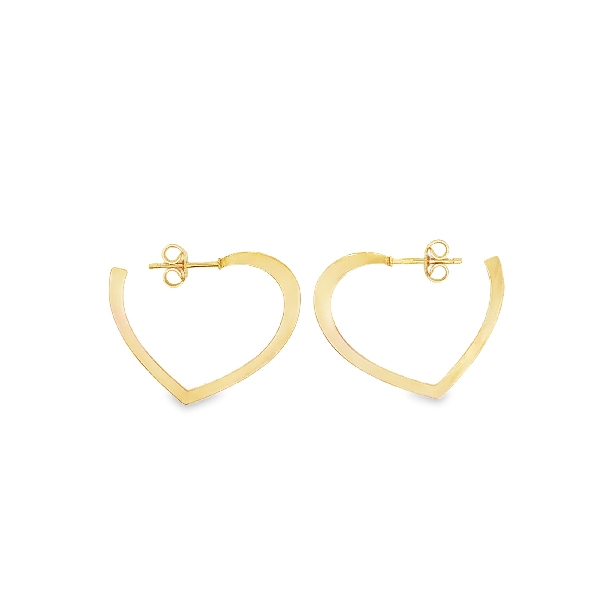 ARETES SILUETA CORAZÓN MEDIO