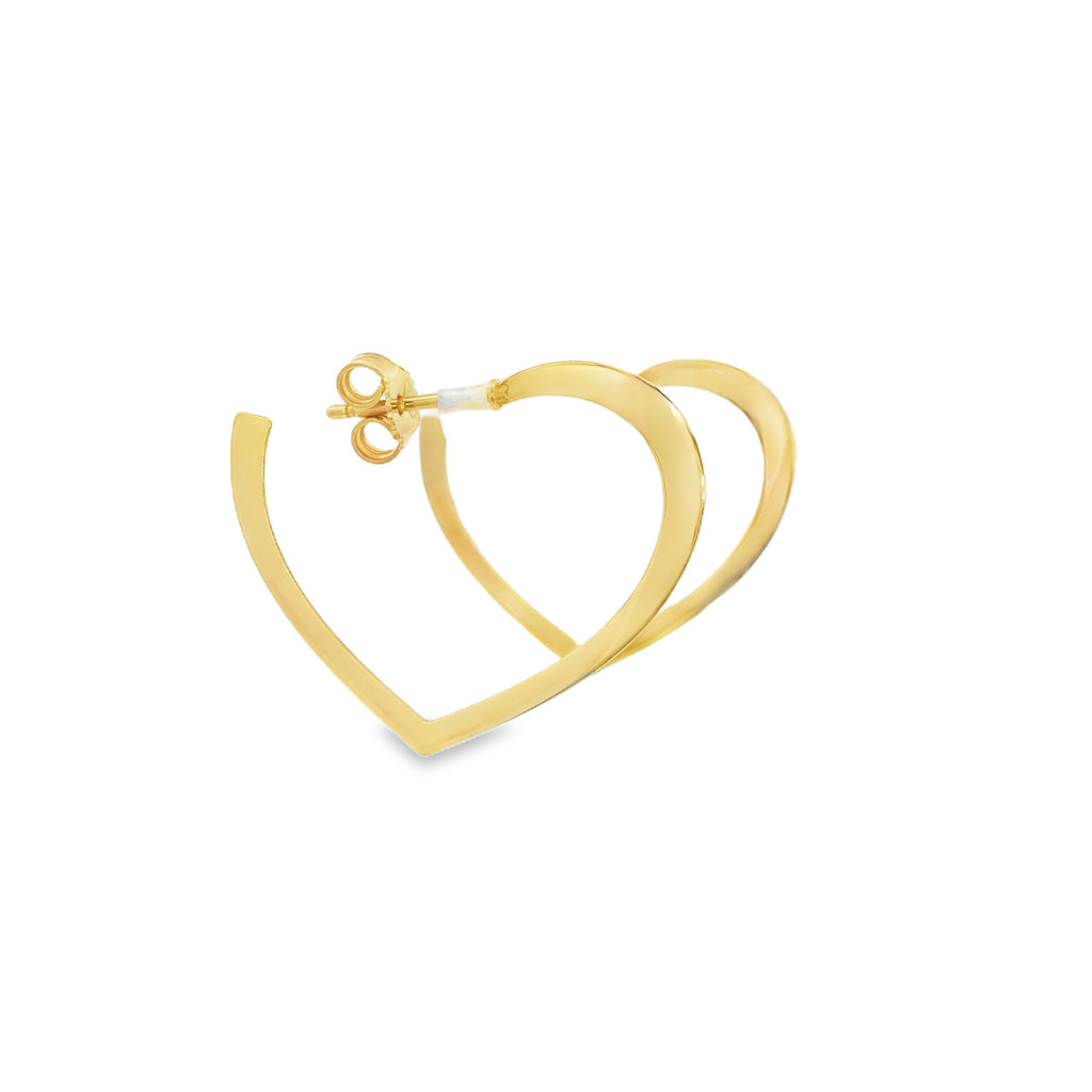 ARETES SILUETA CORAZÓN MEDIO