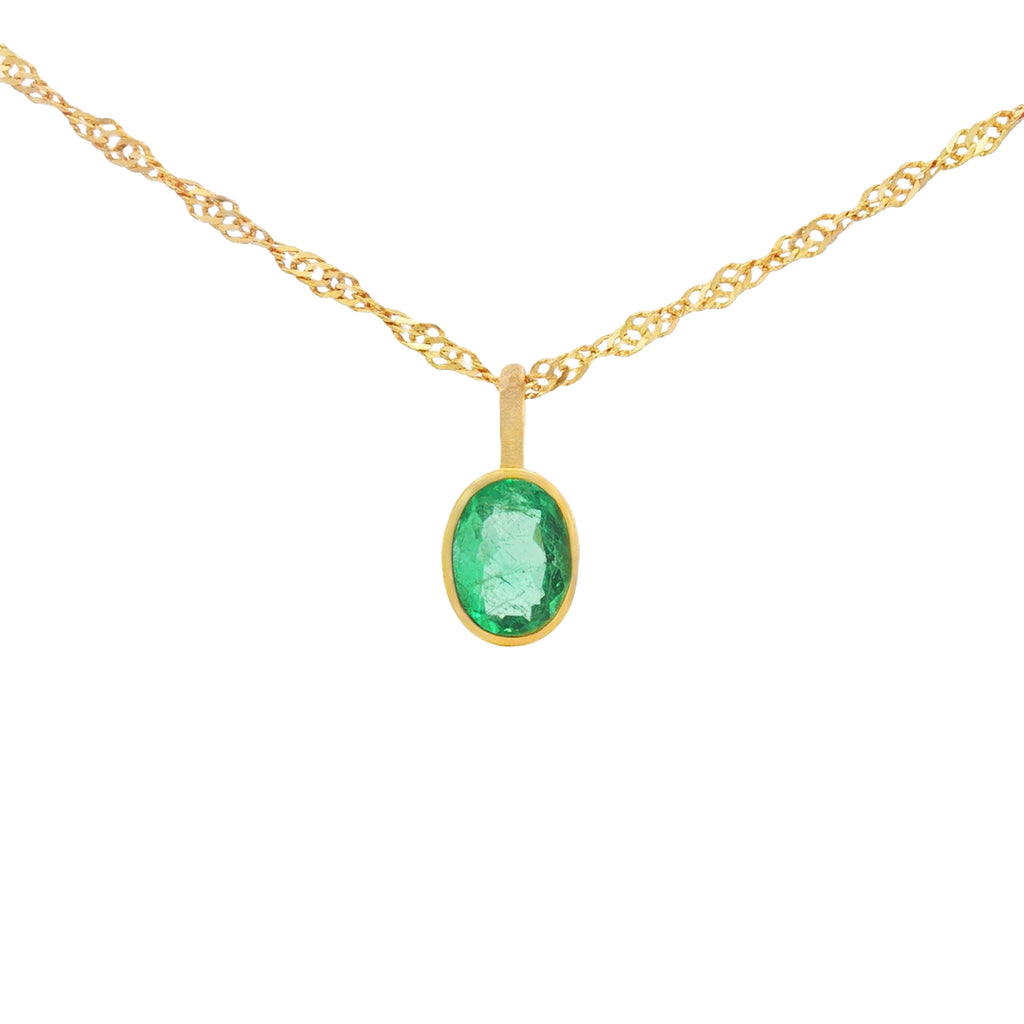 DIJE ESMERALDA OVAL