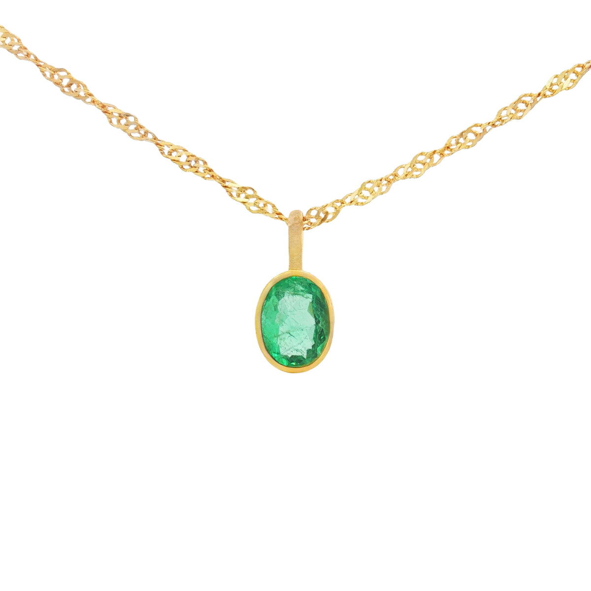 DIJE ESMERALDA OVAL