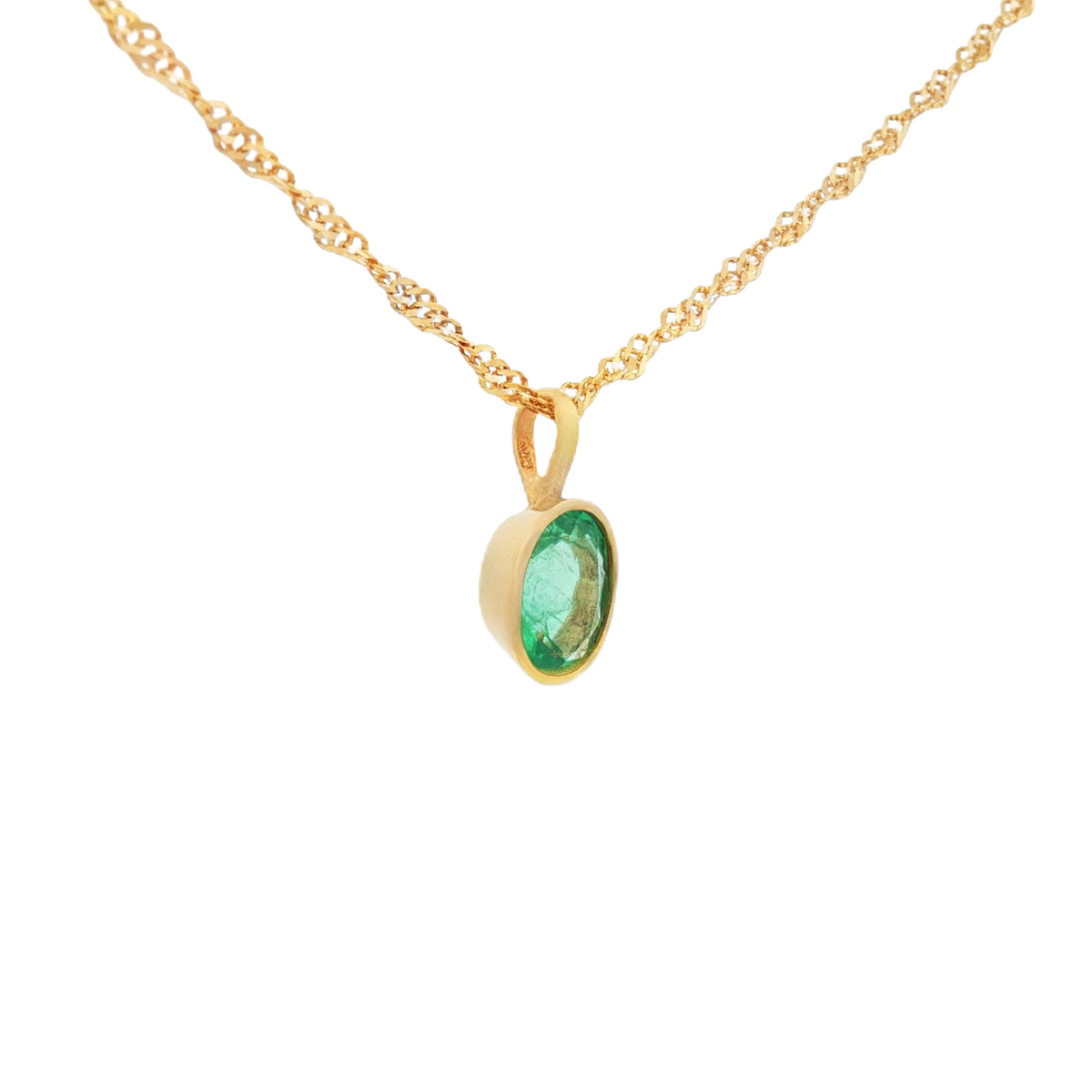 DIJE ESMERALDA OVAL