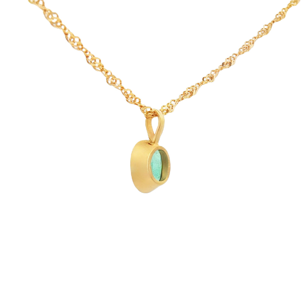 DIJE ESMERALDA OVAL