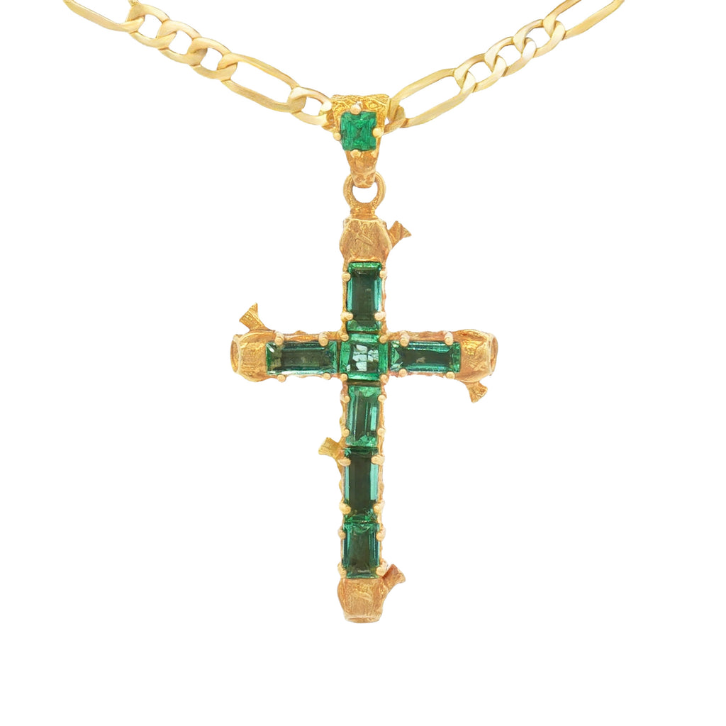 DIJE CRUZ DE ESMERALDAS