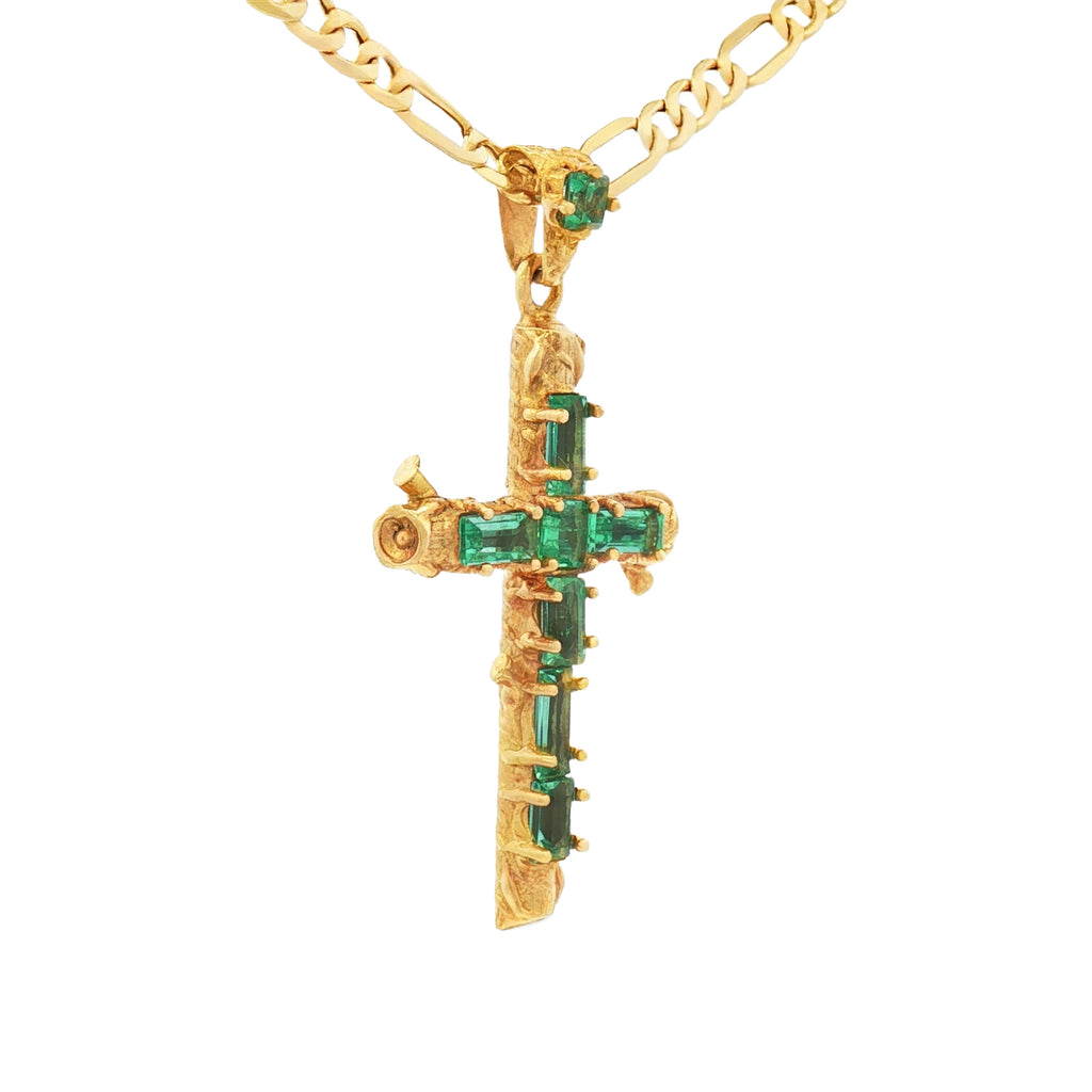 DIJE CRUZ DE ESMERALDAS