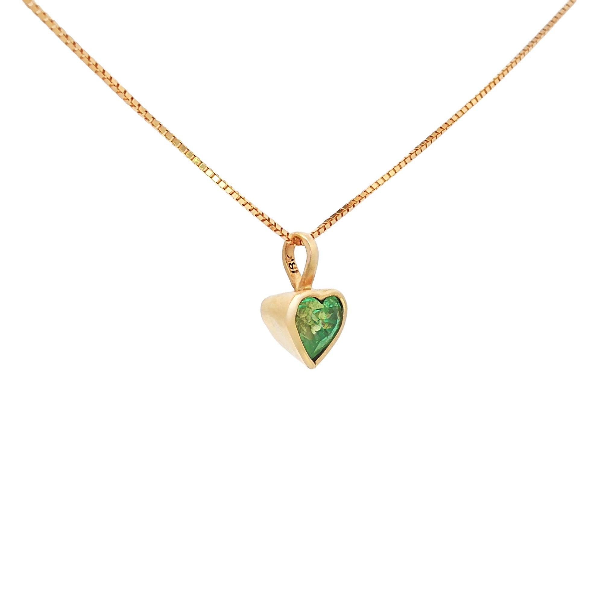 DIJE CORAZÓN ESMERALDA