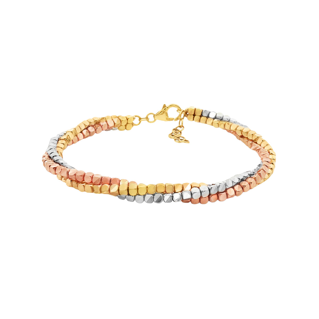 PULSERA ARO OVALADO RETORCIDO CON DADOS