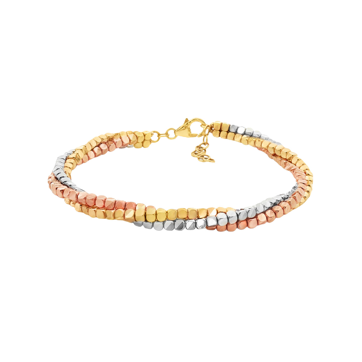 PULSERA ARO OVALADO RETORCIDO CON DADOS