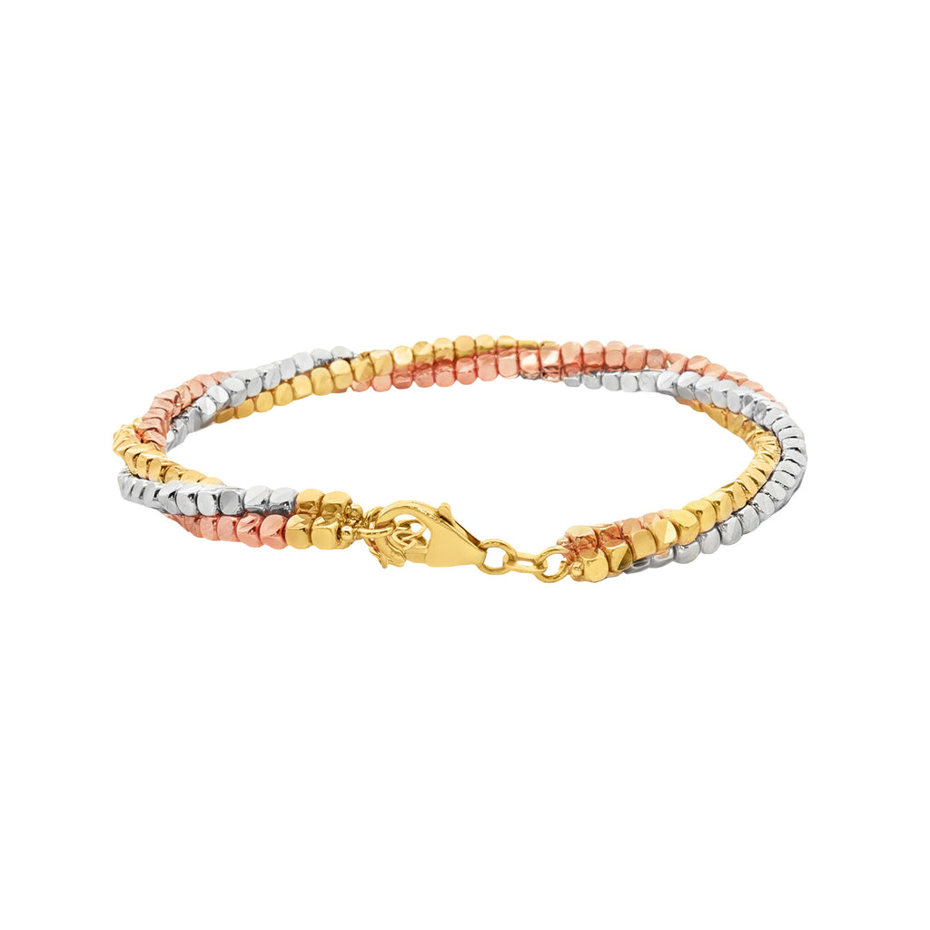 PULSERA ARO OVALADO RETORCIDO CON DADOS
