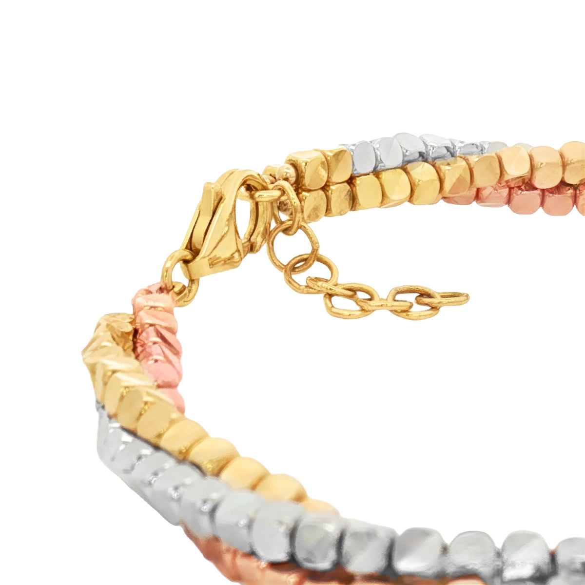 PULSERA ARO OVALADO RETORCIDO CON DADOS