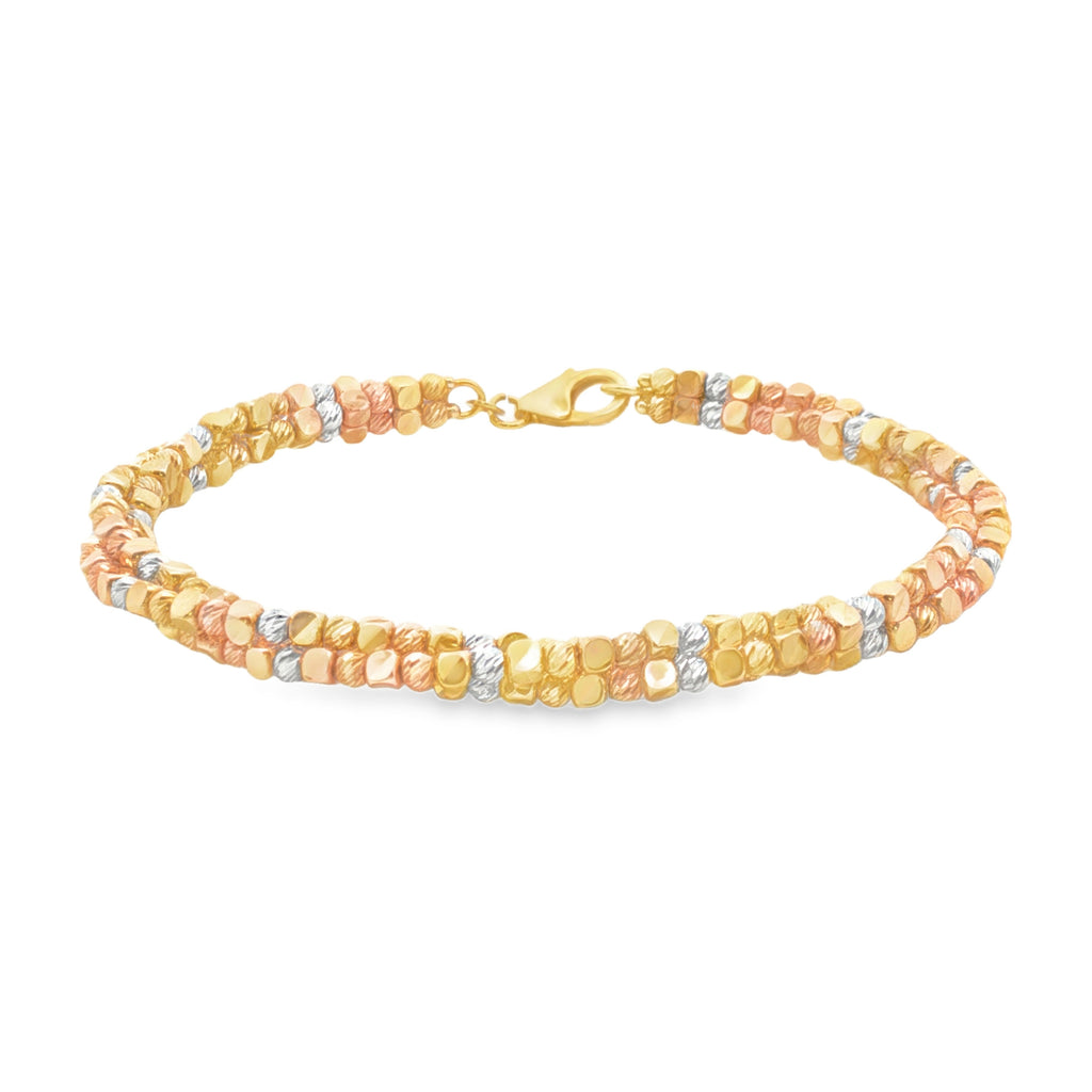 PULSERA ARO ONDA RETORCIDA DADOS