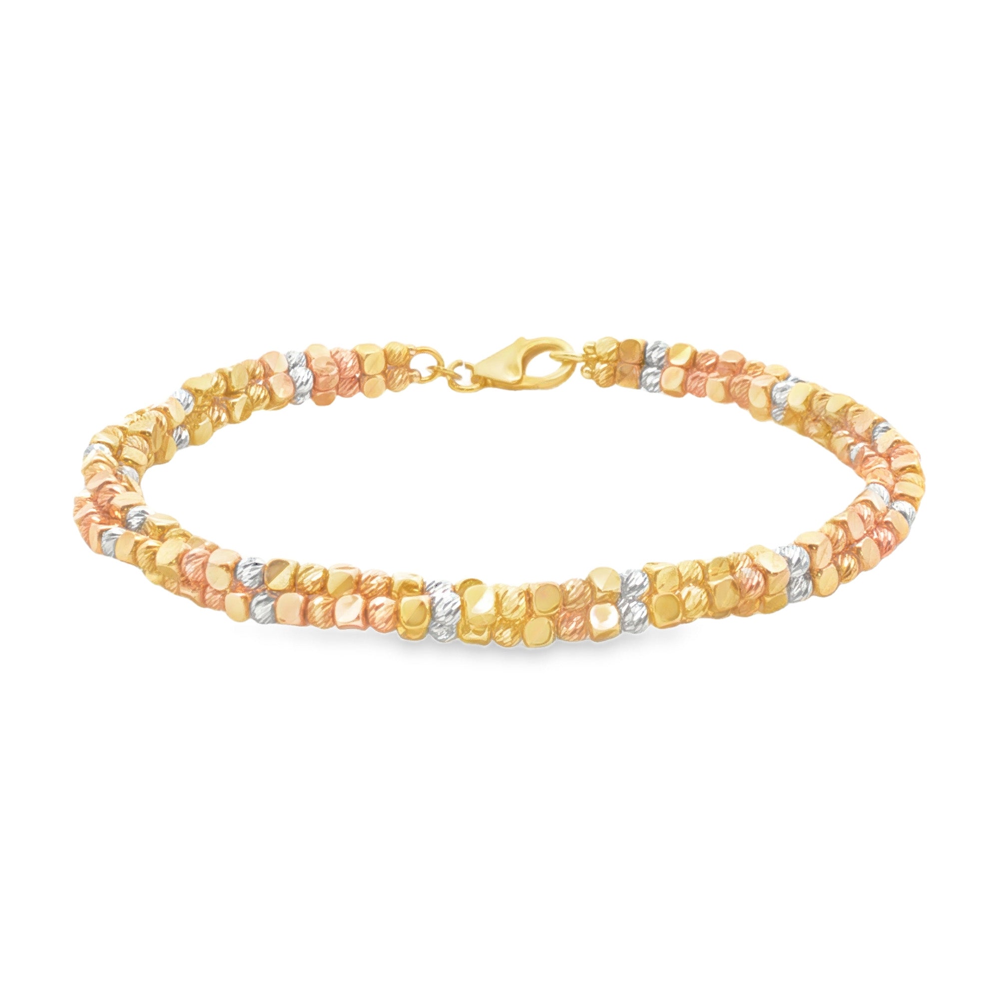 PULSERA ARO ONDA RETORCIDA DADOS