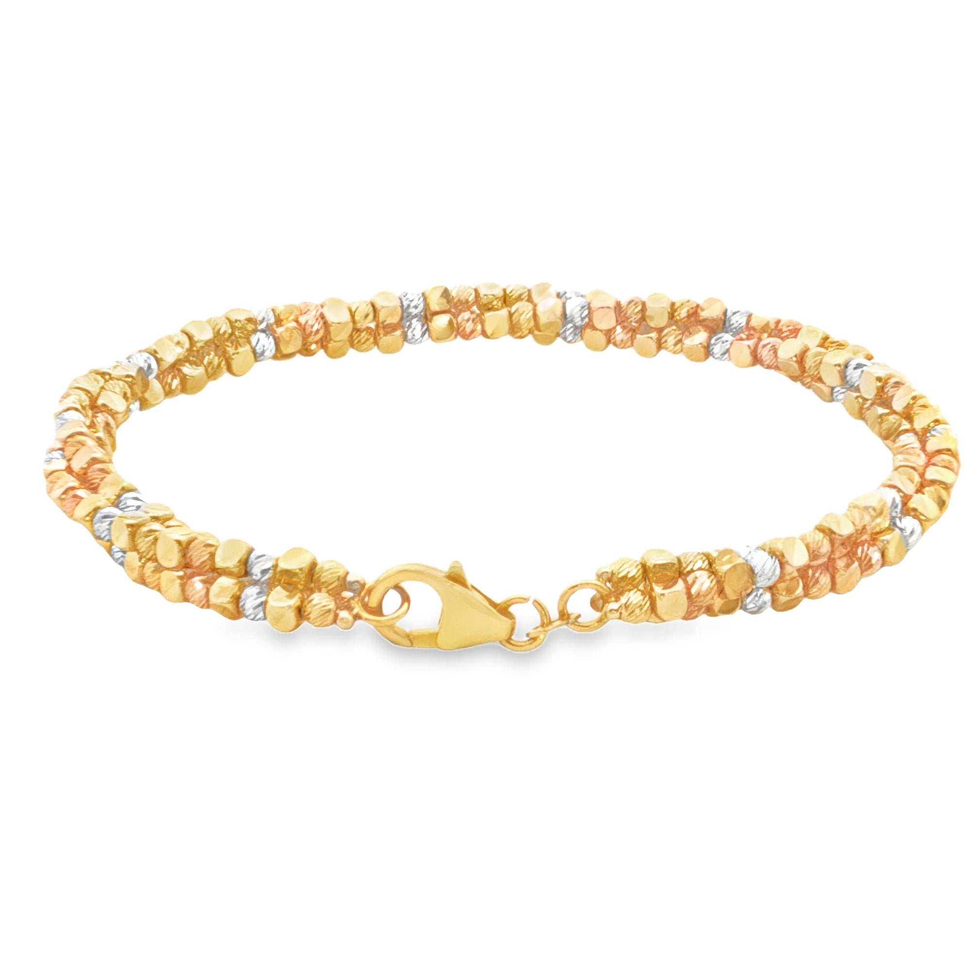 PULSERA ARO ONDA RETORCIDA DADOS