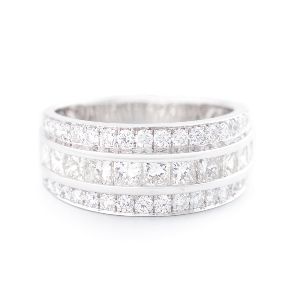 ARGOLLA ORO BLANCO CON DIAMANTES