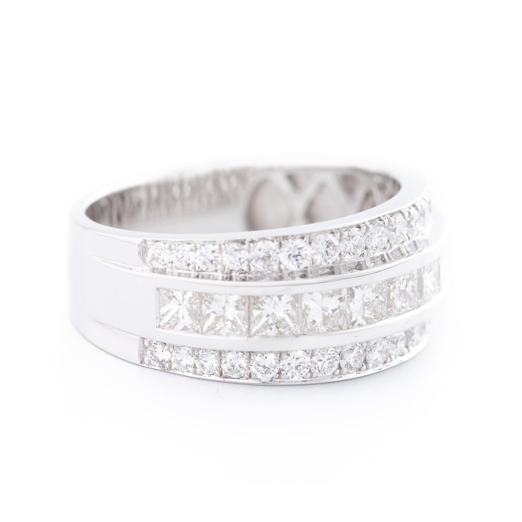 ARGOLLA ORO BLANCO CON DIAMANTES