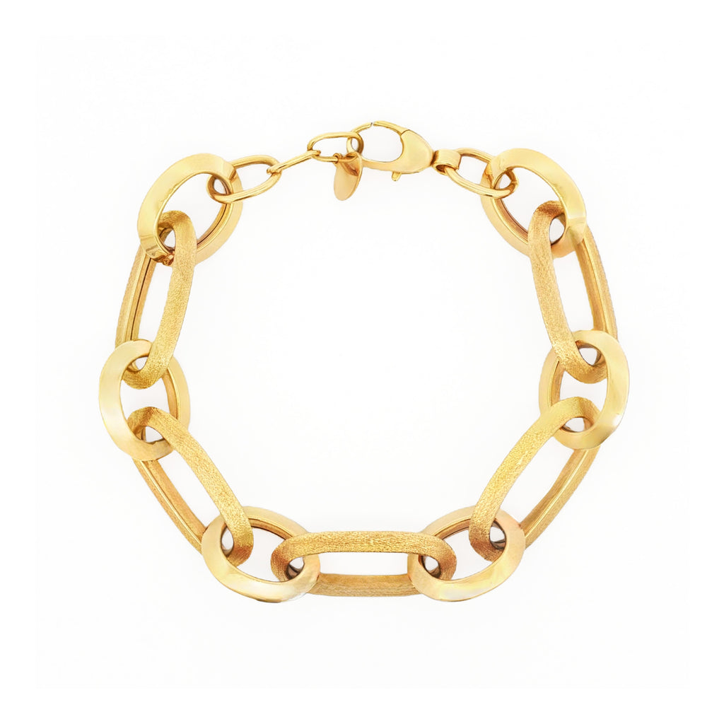 PULSERA TEJIDO ÓVALOS LISO Y SATINADO