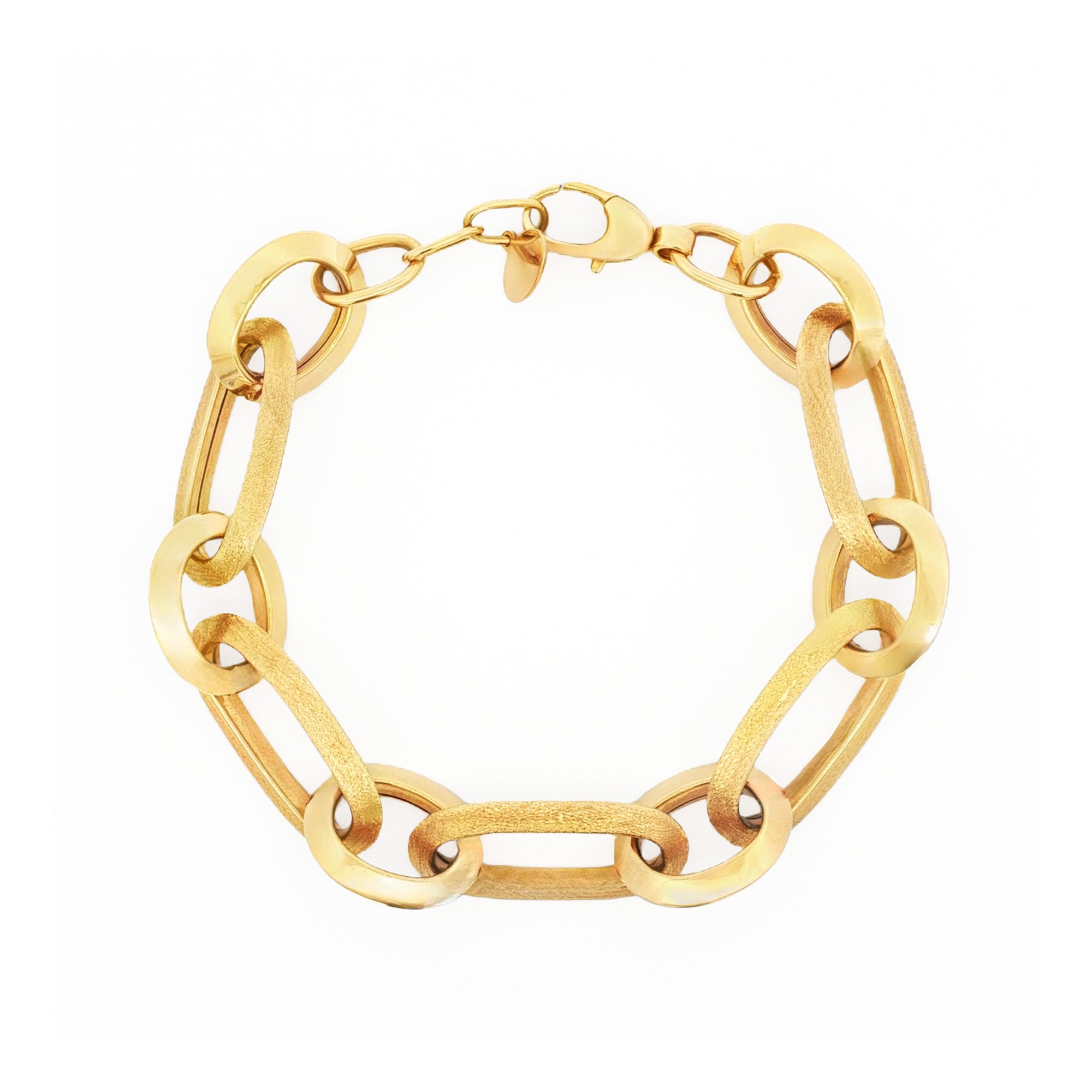 PULSERA TEJIDO ÓVALOS LISO Y SATINADO