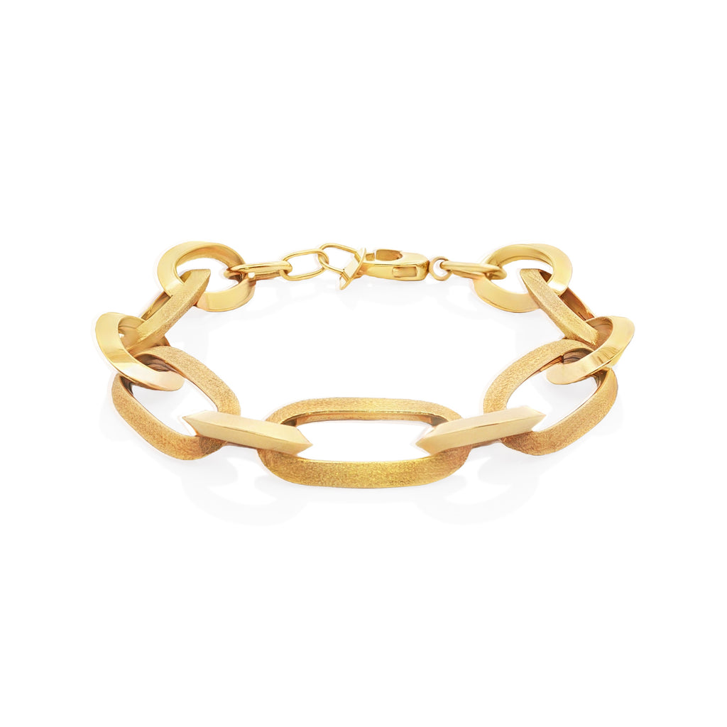 PULSERA TEJIDO ÓVALOS LISO Y SATINADO