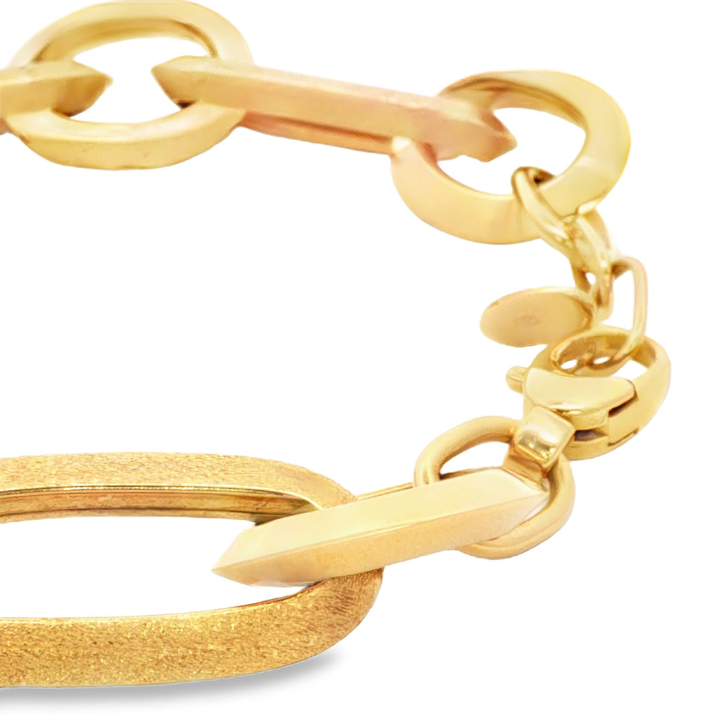 PULSERA TEJIDO ÓVALOS LISO Y SATINADO