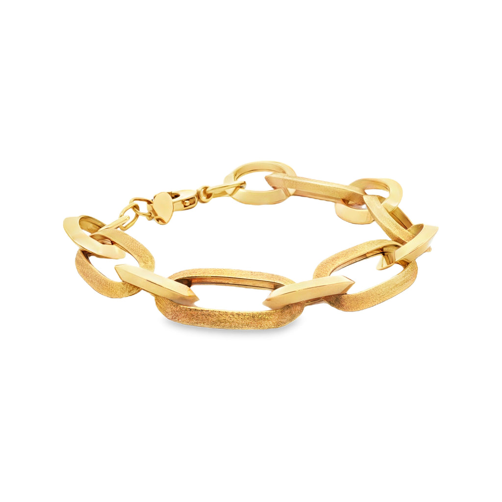 PULSERA TEJIDO ÓVALOS LISO Y SATINADO