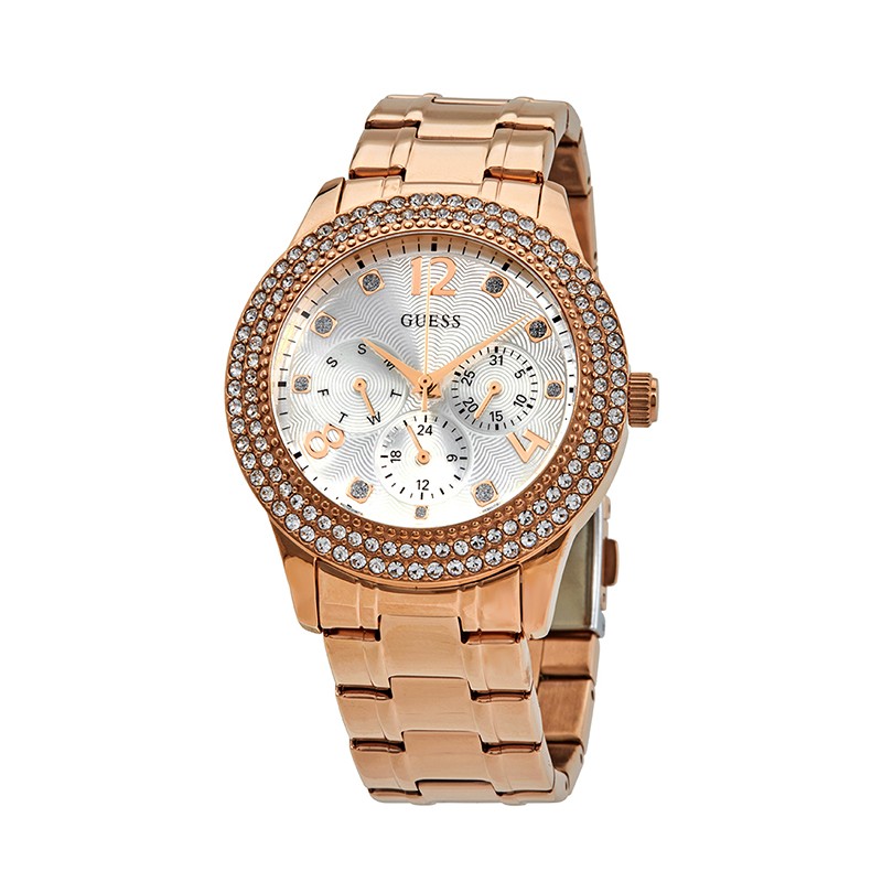 Reloj Guess Multi Rose Cristales Cuarzo W1097L3  Mujer