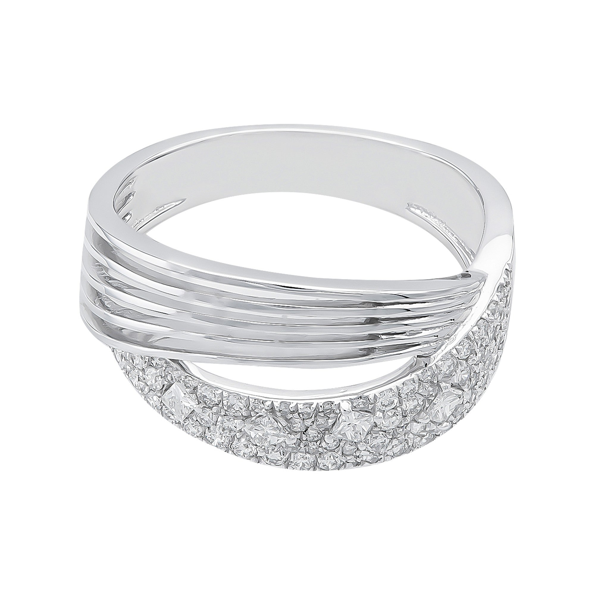 ARGOLLA CRUZADA CON DIAMANTES