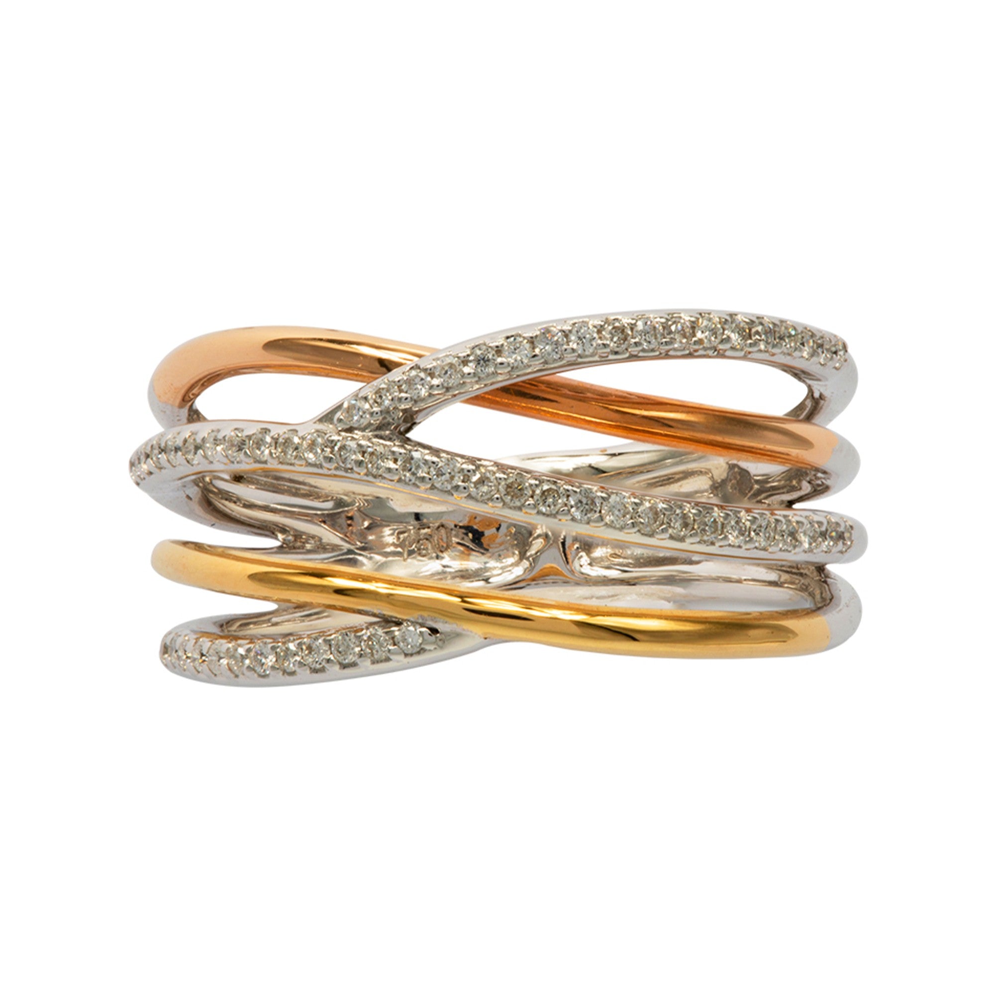 ARGOLLA ENTRELAZADA CON DIAMANTES