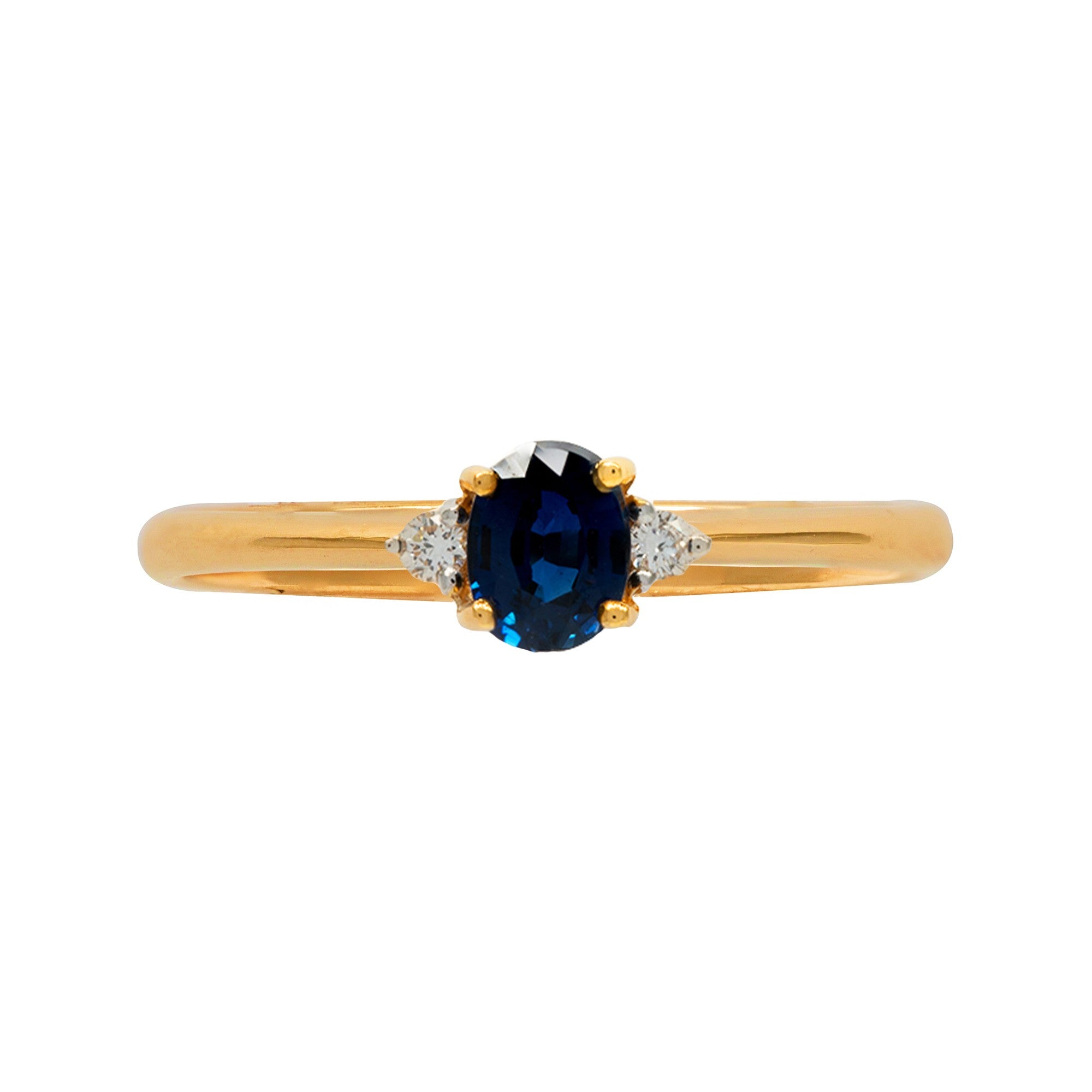 ANILLO TRIOLOGY CON ZAFIRO Y DIAMANTES