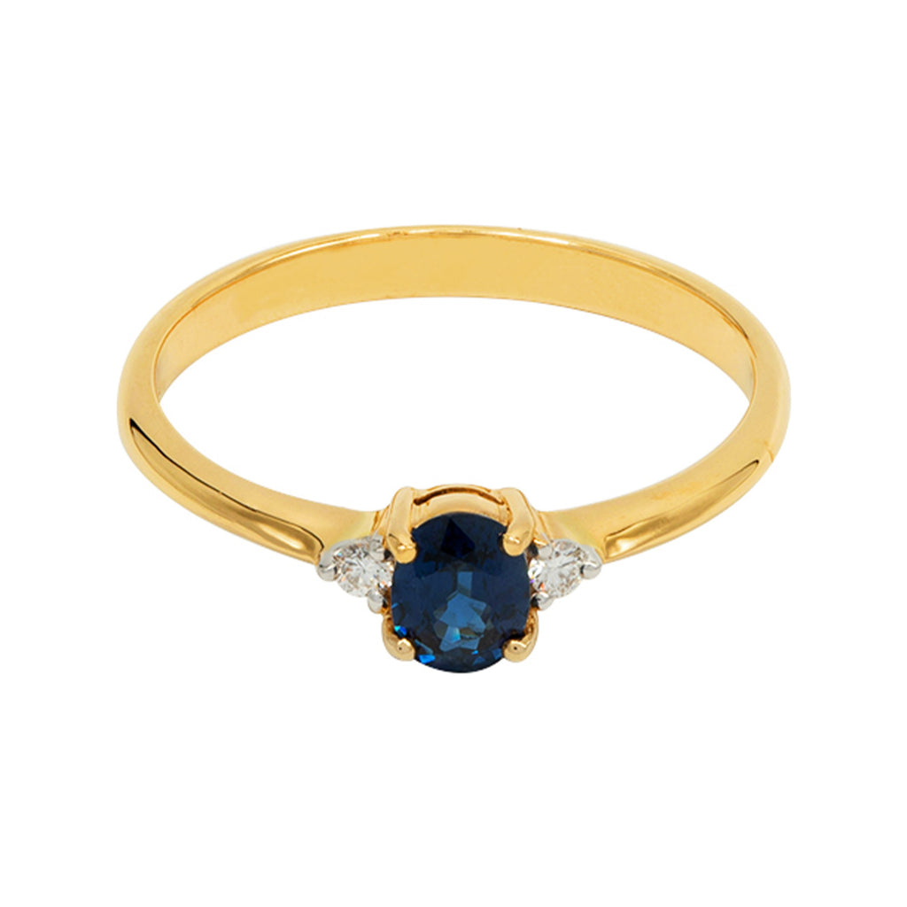 ANILLO TRIOLOGY CON ZAFIRO Y DIAMANTES
