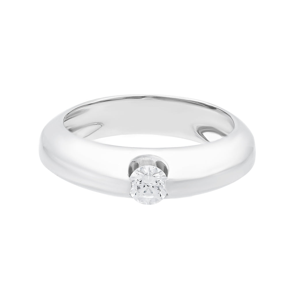 ANILLO DE COMPROMISO SOLITARIO TENSIONADO ZIRCÓN