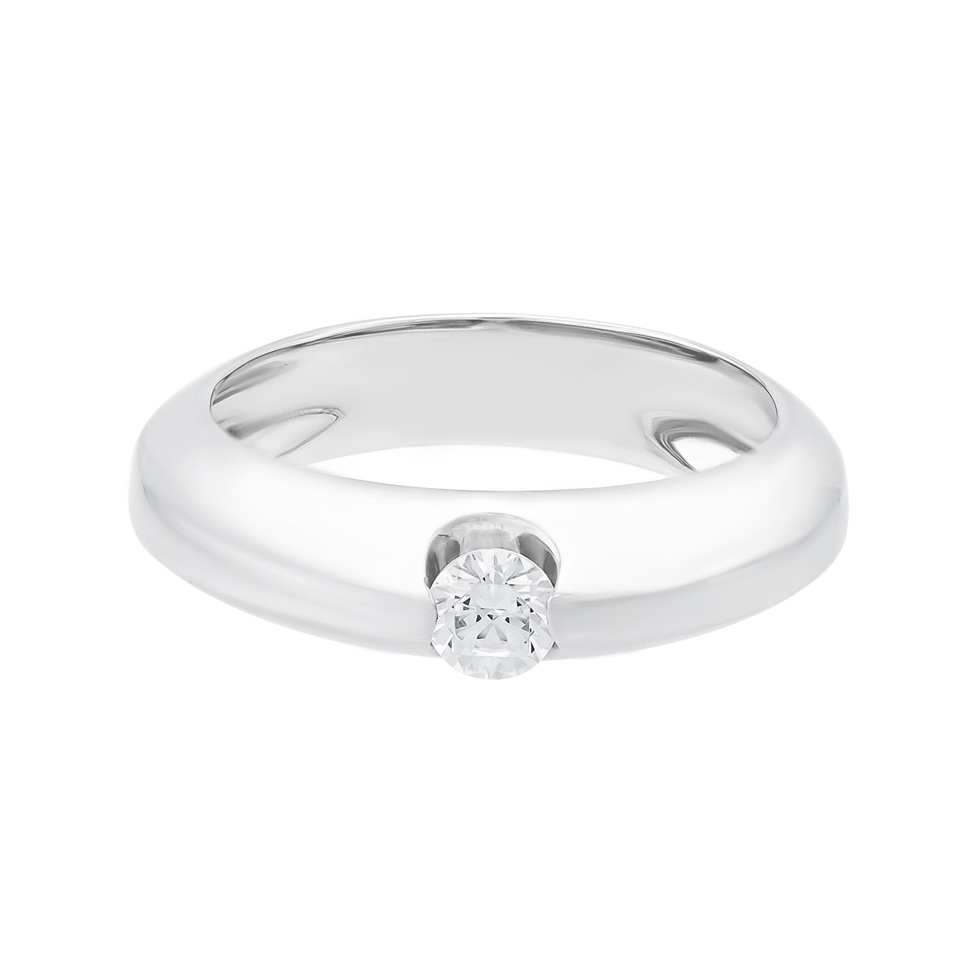 ANILLO DE COMPROMISO SOLITARIO TENSIONADO ZIRCÓN