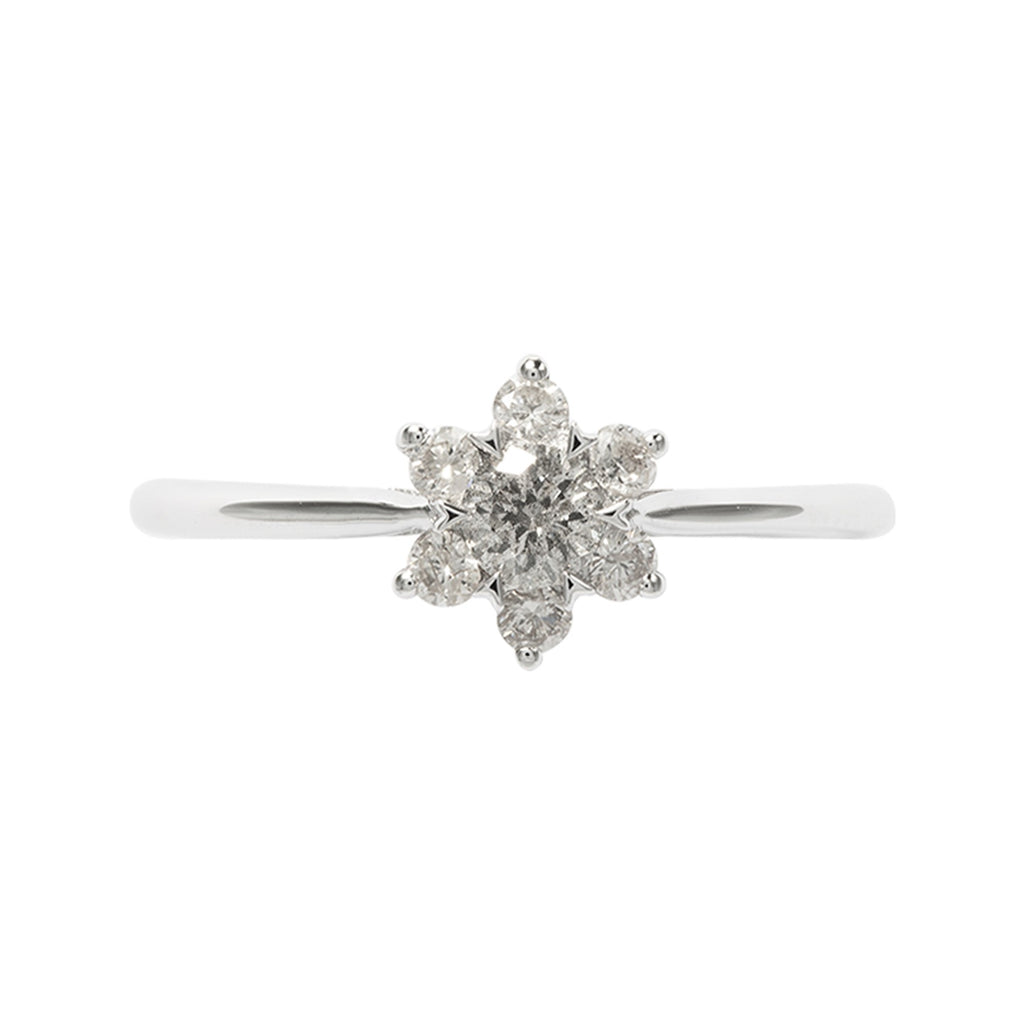 ANILLO DE COMPROMISO FLOR CON DIAMANTES