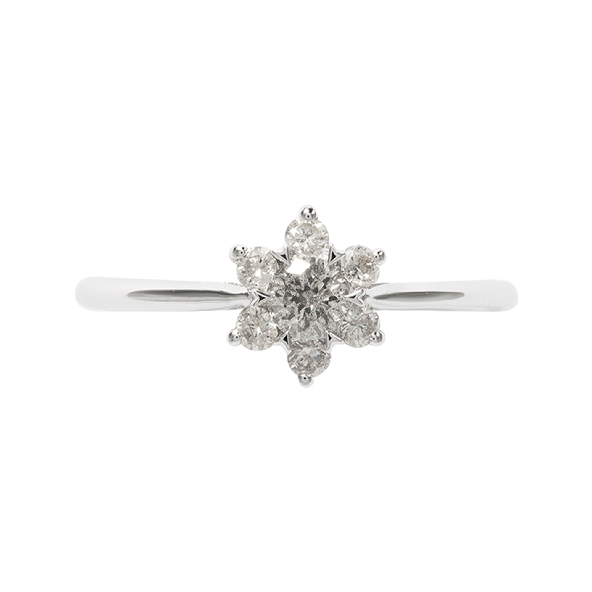 ANILLO DE COMPROMISO FLOR CON DIAMANTES