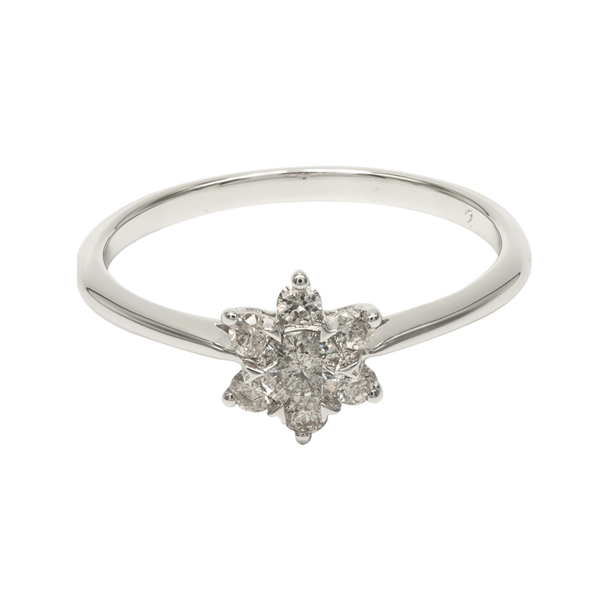 ANILLO DE COMPROMISO FLOR CON DIAMANTES