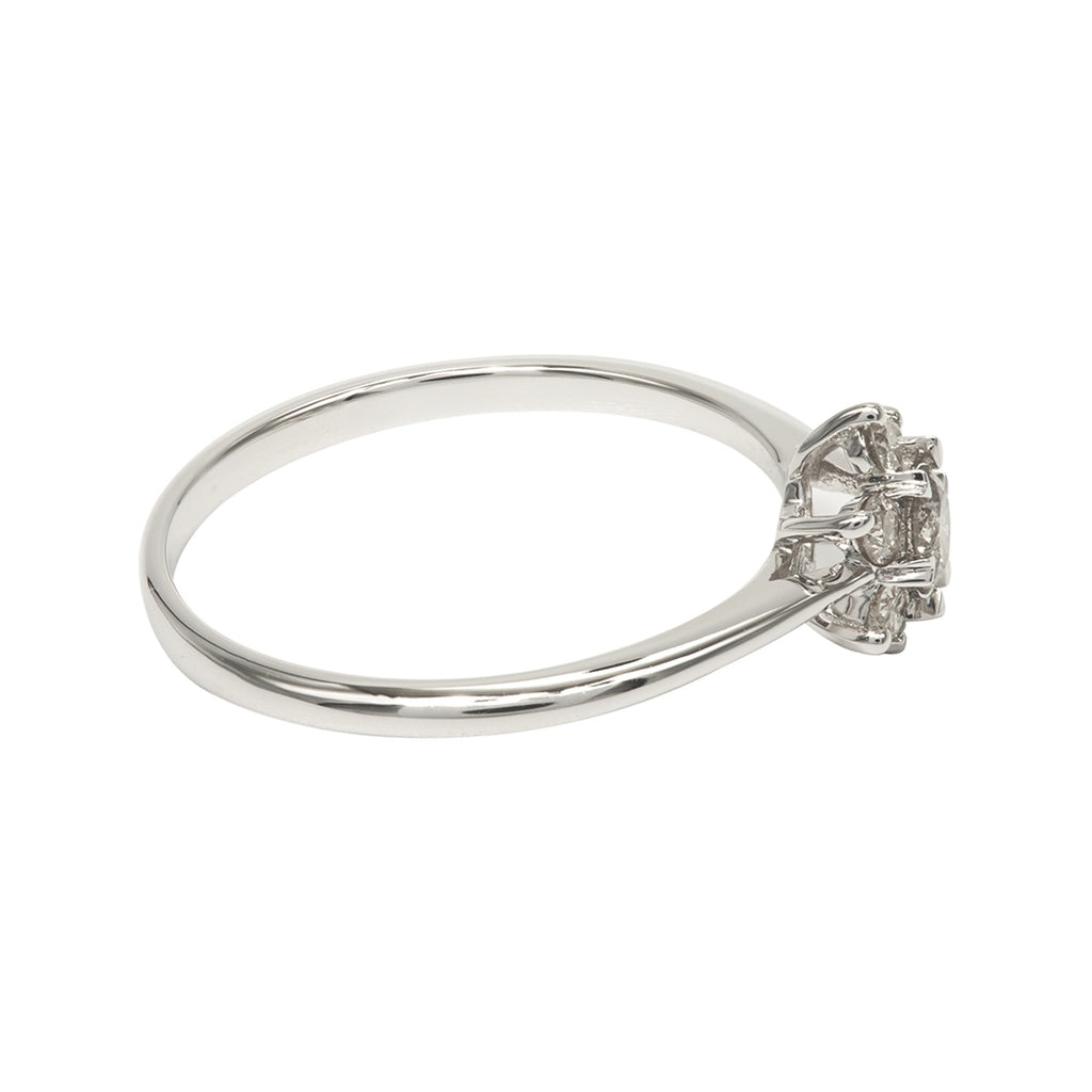 ANILLO DE COMPROMISO FLOR CON DIAMANTES